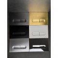 Панель змиву KOER KT-0608-03 240x160x10mm пластикова, кнопка закруглена (колір білий) (KR6123)