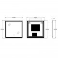 Дзеркало ZERIX MIRRA MR05-80x80 з LED Touch, Anti-fog, димером, рег. яскравості (ZX6058)
