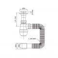 Сифон для умивальника MIXXUS SU-02-A 1 1/2"x40 з литим випуском (MI8184)
