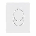 Панель змиву KOER KT-0606-03 157x198x3mm пластикова, кнопка закруглена (колір білий) (KR5713)