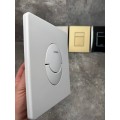 Панель змиву KOER KT-0606-03 157x198x3mm пластикова, кнопка закруглена (колір білий) (KR5713)