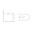 Біде підлогове MIXXUS PREMIUM ELLIPSE-0601 560х360х410mm (MP6594)