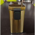 Відро для сміття з плавним закриттям прямокутне Mixxus Premium Quadro-TC0105 Brushed Gold 5 л (колір матове золото) (MI8394)