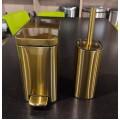 Відро для сміття з плавним закриттям прямокутне Mixxus Premium Quadro-TC0105 Brushed Gold 5 л (колір матове золото) (MI8394)