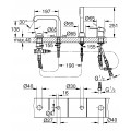 Смеситель на борт ванны на 4 отверстия Grohe Essence New (19578001) Смеситель на борт ванны на 4 отверстия Grohe Essence New (19578001)