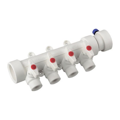 Коллектор 4-way с шаровыми кранами (40x20) PPR KOER K0171.PRO (KP0221)
