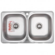 Мийка кухонна Zerix Z7848D-08-180MD Double (micro decor) (ZS0579)