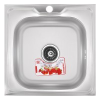 Кухонная мойка накладная ZERIX Z5050-06-160E (satin) (ZX1609)
