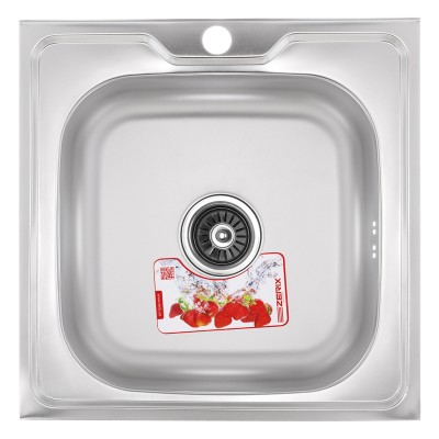 Кухонная мойка накладная ZERIX Z5050-06-160E (satin) (ZX1609)