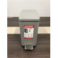 Відро для сміття з плавним закриттям прямокутне Koer TC-010210-07 10 л колір сірий (KR5599)