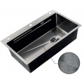 Мийка Zerix ZH7545-SET-05 DECOR NANO-BLACK (3.0/0.8) з нерж. сталі, комплект (графіт) (ZM5582) Мийка Zerix ZH7545-SET-05 DECOR NANO-BLACK (3.0/0.8) з нерж. сталі, комплект (графіт) (ZM5582)