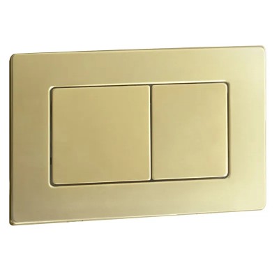 Панель змиву KOER KT-0612-12 240x160x10mm з нержавіючої сталі, кнопка квадратна (колір матове золото) (KR6121) Панель змиву KOER KT-0612-12 240x160x10mm з нержавіючої сталі, кнопка квадратна (колір матове золото) (KR6121)