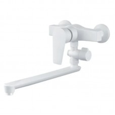 Змішувач для ванни PLAMIX OSCAR-006 SET WHITE (зі шлангом, лійкою та кронштейном) (PM0703) Змішувач для ванни PLAMIX OSCAR-006 SET WHITE (зі шлангом, лійкою та кронштейном) (PM0703)
