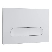 Панель змиву KOER KT-0608-03 240x160x10mm пластикова, кнопка закруглена (колір білий) (KR6123) Панель змиву KOER KT-0608-03 240x160x10mm пластикова, кнопка закруглена (колір білий) (KR6123)
