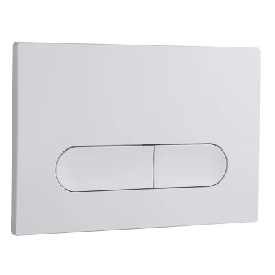 Панель змиву KOER KT-0608-03 240x160x10mm пластикова, кнопка закруглена (колір білий) (KR6123)