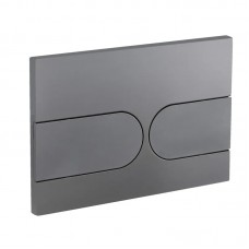 Панель змиву KOER KT-0604-07 240x160x10mm пластикова, кнопка закруглена (колір графіт) (KR5325)