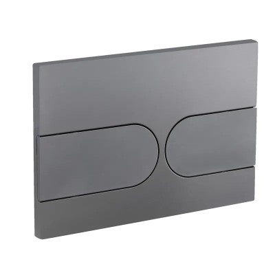 Панель змиву KOER KT-0604-07 240x160x10mm пластикова, кнопка закруглена (колір графіт) (KR5325)