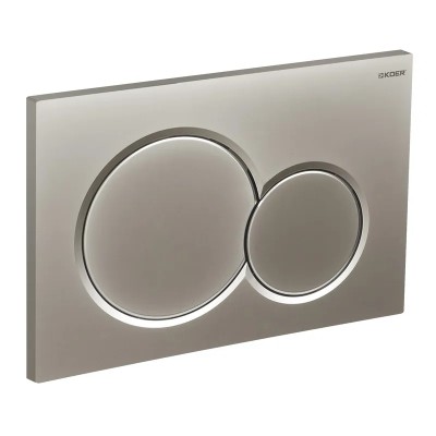 Панель змиву KOER KT-0601-14 240x160x10mm пластикова, кнопка кругла (колір сатин) (KR5177) Панель змиву KOER KT-0601-14 240x160x10mm пластикова, кнопка кругла (колір сатин) (KR5177)