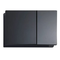 Панель змиву KOER KT-0610-05 240x160x32mm пластикова, кнопка квадратна (колір чорний матовий) (KR6136)