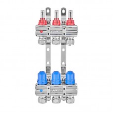 Колекторний блок з витратомірами та євроконусами Koer KR.1210-3 - 1"x3 WAYS (KR5265) Колекторний блок з витратомірами та євроконусами Koer KR.1210-3 - 1"x3 WAYS (KR5265)