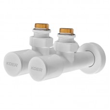 Комплект кранів рушникосушарки кутовий M1/2''xM1/2'' подовжений KOER KR.SET.534 WHITE (KR5843) Комплект кранів рушникосушарки кутовий M1/2''xM1/2'' подовжений KOER KR.SET.534 WHITE (KR5843)