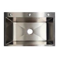 Мийка з нержавіючої сталі ZERIX ZH6045 MICRO DECOR SS COLOR (3.0/0.8) (колір нержавійка) (ZX6176)