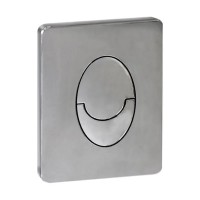 Панель змиву KOER KT-0606-02 157x198x3mm пластикова, кнопка закруглена (SS COLOR) (KR6238)