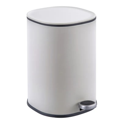 Відро для сміття з плавним закриттям овальне Zerix Prime-TC0105 White 5л колір білий (ZX5901)