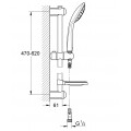 Душевой гарнитур со штангой, 1 режим струи Grohe Euphoria (27266001)