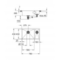 Мойка для кухни из нержавеющей стали Grohe K700U (31575SD1)