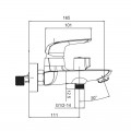 KOER KB-40008-01 Змішувач для ванни з коротким виливом (Колір хром) (8 шт/ящ)