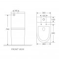 Унітаз-компакт Mixxus Premium Ellipse-0402-R 660x390x855mm, система змиву RIMLESS (MP6468)
