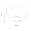 Раковина накладна MIXXUS PREMIUM TOPPER-0201 GRAY 410x410x165mm (перелив) (MP6649)