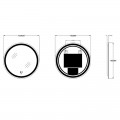 Дзеркало ZERIX SOLO MC01-80 з LED Touch, Anti-fog, димером, рег. яскравості (ZX6064)