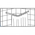 Штанга для шторки кутова Mixxus CRA-A-90x90 90x90cm (алюміній) (БЛІСТЕР) (AC3591)
