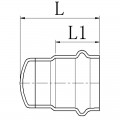 Заглушка KOER KQ.P15 PRESS-INOX AISI 304 15 (KR6446)