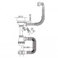 Сифон для кухні MIXXUS SK-06-BL 3 1/2"x40 з пластиковою чорною сіткою, відводом для пральної машини, гнучким круглим переливом (MI8196) Сифон для кухні MIXXUS SK-06-BL 3 1/2"x40 з пластиковою чорною сіткою, відводом для пральної машини, гнучким круглим переливом (MI8196)