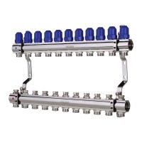 Коллекторный блок с термостатическими клапанами KOER KR.1100-11 1”x11 WAYS (KR2637)