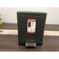 Відро для сміття з плавним закриттям прямокутне Koer TC-010315-07 15 л колір графіт (KR5604)