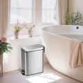 Відро для сміття з плавним закриттям прямокутне Mixxus Diverse-TC0312 SS Color 12л колір наржавійка (MI7090)