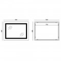 Дзеркало Mixxus TALL MR08-80x60-REVERSE з LED Touch, Anti-fog, димером, регулюванням яскравості (MI Дзеркало Mixxus TALL MR08-80x60-REVERSE з LED Touch, Anti-fog, димером, регулюванням яскравості (MI