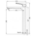 Змішувач для умивальника високий Koer KB-11031-01 (KR5433) Змішувач для умивальника високий Koer KB-11031-01 (KR5433)