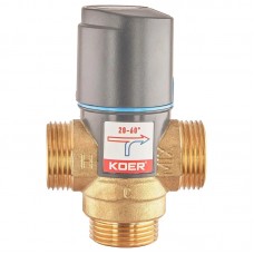 Клапан змішувальний термостатичний 1'' (20*C-60*C) KOER KR.1268 (KR5845) Клапан змішувальний термостатичний 1'' (20*C-60*C) KOER KR.1268 (KR5845)