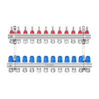 Колекторний блок з витратомірами та євроконусами Koer KR.1210-12 - 1"x12 WAYS (KR5274) Колекторний блок з витратомірами та євроконусами Koer KR.1210-12 - 1"x12 WAYS (KR5274)