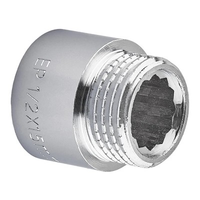 Подовжувач Europroduct EP.E015.Chr - 1/2"MF-15мм хром (EP6122) Подовжувач Europroduct EP.E015.Chr - 1/2"MF-15мм хром (EP6122)