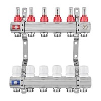 Колекторний блок з витратомірами EUROPRODUCT EP.B3110-06-1”x6 (корп. латунь) (EP6194) Колекторний блок з витратомірами EUROPRODUCT EP.B3110-06-1”x6 (корп. латунь) (EP6194)