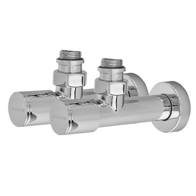 Комплект кранів рушникосушарки кутовий M1/2''xM1/2'' подовжений хромований KOER KR.SET.533 (KR5842) Комплект кранів рушникосушарки кутовий M1/2''xM1/2'' подовжений хромований KOER KR.SET.533 (KR5842)