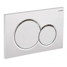 Панель змиву KOER KT-0601-01 240x160x10mm пластикова, кнопка кругла (колір хром) (KR5174) Панель змиву KOER KT-0601-01 240x160x10mm пластикова, кнопка кругла (колір хром) (KR5174)