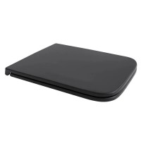Сидіння-кришка для унітазу MIXXUS PREMIUM SEAT COVER QUADRO-2001 BLACK 427х344х39mm дюропластове швидкознімне з мікроліфтом (MP6616)