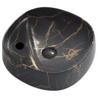 Раковина накладна MIXXUS PREMIUM WAVE-0201 MARBLE 430х430х150mm (отвір під змішувач) (MP6536)